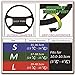 AULLY PARK Universal Perforated Leather Car Steering Wheel Cover Stitch On Wrap (Size M, Black)