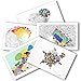 Adult & Kid Coloring Postcards Variety Pack. 2 each of 5. Sea Glass Series. Unique Birthday, Christmas, Mother's Day & Valentines Day Gifts. Best Quality Gifts for Men, Women & Kids. Great for Framing