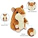 Wua Cute Mimicry Pet Talking Hamster Repeats What You Say Plush Animal Toy Electronic Hamster Mouse for Kids Birthday / Christmas Gift (Brown)