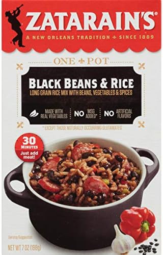 Amazon Com Zatarain S Black Beans And Rice Mix 7 Ounces Pack Of 4 Grocery Gourmet Food