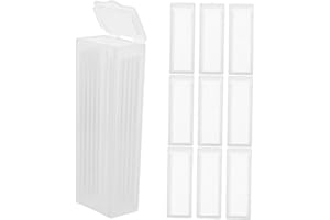 iplusmile 20pcs Glass Slides Storage Microscope Slide Holder Case Reusable Specimens for