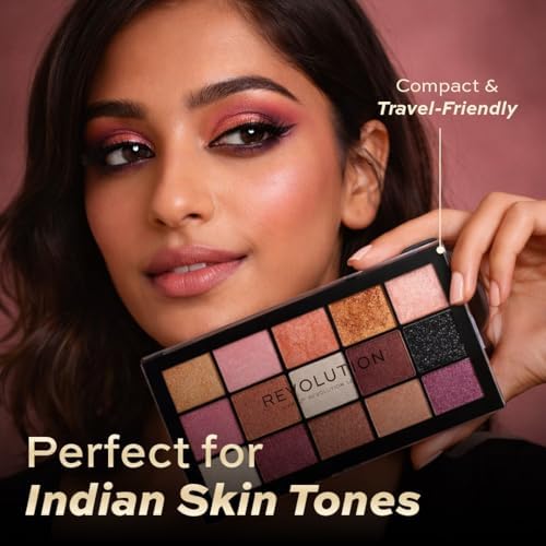 Revolution Reloaded Eyeshadow Palette, Affection, 15 Shades