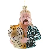 Cody Foster & Co, Cody Foster Tiger King Joe Exotic Big Cats Zookeeper Glass Christmas Ornament
