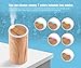 Easehold Travel Size USB Essential Oil Diffuser 50ml Mini Humidifier Air Purifiers Home Office Car Use Cool Mist 7 Led Lights Wood Grain (Yellow)