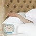 Lily's Home Quiet Non-Ticking Silent Quartz Vintage/Retro Inspired Analog Alarm Clock - Blue