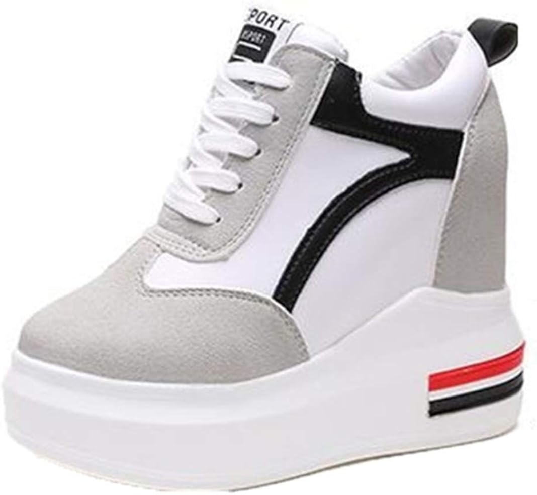 Sneakers con Zeppa con Plateau per Donna Scarpe Alte con Tacco Alto 11 cm Scarpe con Tacco Alto Sneakers con Zeppa con Plateau per Donna Scarpe Alte con Tacco Alto 11 cm Scarpe con Tacco Alto