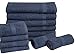 MAGTEX Navy Blue Salon Hand Towels Bulk (24 Pack,16x27 Inches) 100% Cotton, Quick Dry Easy Care - Non-Bleach Proof - Fade, Shrink Proof - Multipurpose & Durable Bath Hand Towels