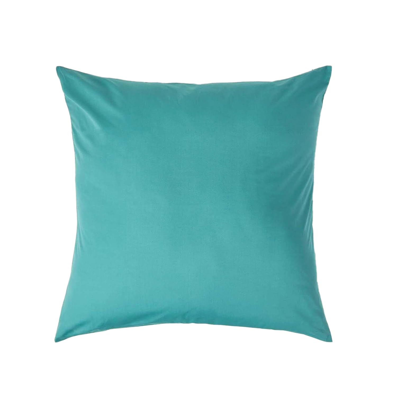 HOMESCAPES Teal Pure Egyptian Cotton Euro Size Pillowcase 80 x 80 cm 200 TC 400 Thread Count Percale Equivalent Large Square Pillow Case with Zip
