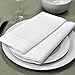 Bumblebee Linens White Linen Cotton Blend Hemstitched Dinner Napkins- Set of 4 18