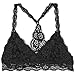 Floral Lace Racerback Unpadded Bralette Top Sheer Bustier Crop Wireless Lingerie Bra
