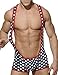 Dong Dian Men's USA Flag Jockstrap Jumpsuit Underwear Mankini Wrestling Singlet