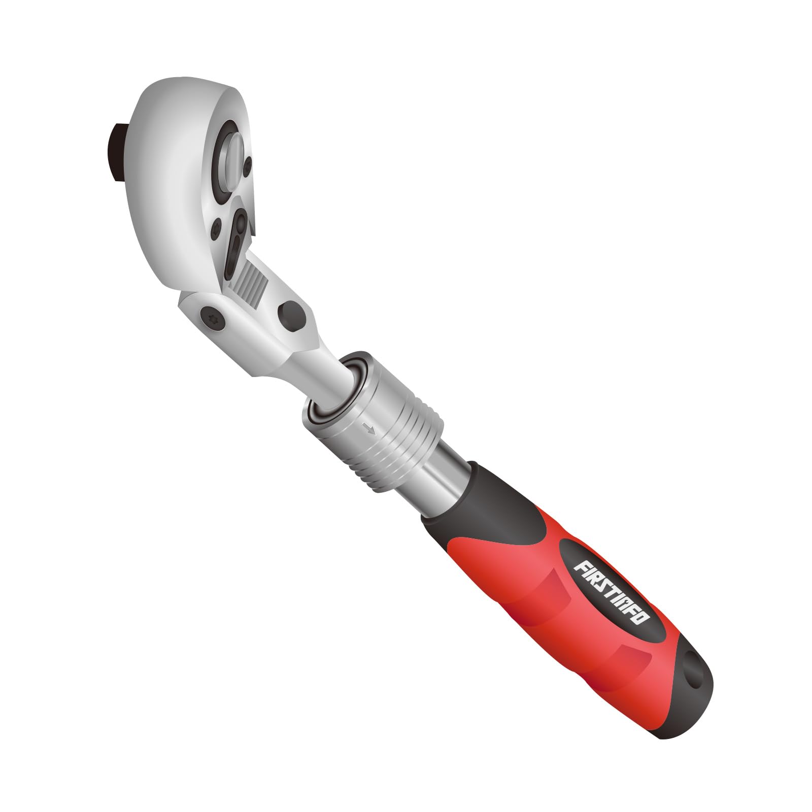 FIRSTINFO 1/4-Inch Drive Locking inc Flexible Extendable Ratchet Wrench with 72-Tooth Geared Action (Length: 6.7 to 8.6 inches)