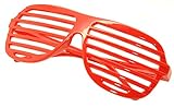 FancyG Shutter Style Party Glass Frame Cool Fashion Eyewear - Red