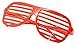 FancyG Shutter Style Party Glass Frame Cool Fashion Eyewear - Red