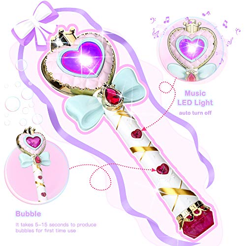 image for WisToyz Bubble Machine Bubble Blower Bubble Wand with 2 Bottles of Bub