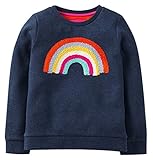 Fiream Girls Cotton Crewneck Cute Embroidery Sweatshirts