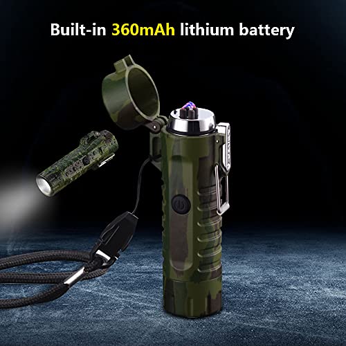 Electric Lighter Waterproof,Arc Lighter Plasma Lighter with LED