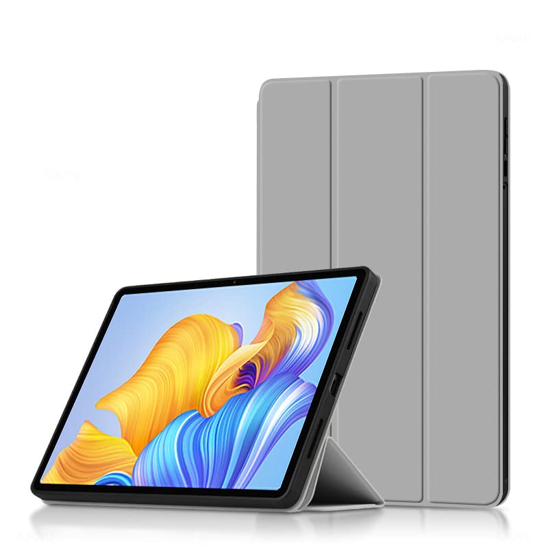 INSOLKIDON Compatible with Case for HONOR Pad 8 12-inch tablet, Ultra Slim Lightweight TPU leather Cover Case with Stand Tablet case Shockproof Rugged Armoured Case (Grey)