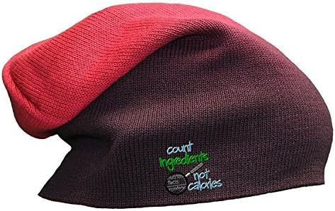 Kerr Juliet Food Helthy Count Ingredients Embroidery Slouch Long Beanie Skully Hat