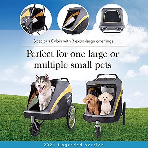 Ibiyaya Large Pet Stroller for One Large or Multiple Medium Dogs Easy to Carry Stroller