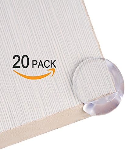 Akimoom Baby Corner Protectors with 3M Adhesive, High Resistant Adhesive Gel Stop Child Head Injuries Anti-Collision Cushion against Sharp Furniture Edges (20 Pack)