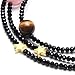 QGEM Solar System Bracelet/Necklace Universe Galaxy The Nine Planets Guardian Star Healing Jewelry-Black Beads