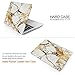 iDOO Hard Plastic Case ONLY for (Previous Generation) MacBook PRO 15 inch (Model A1398) with Retina Display NO CD Drive - White and Gold Marble