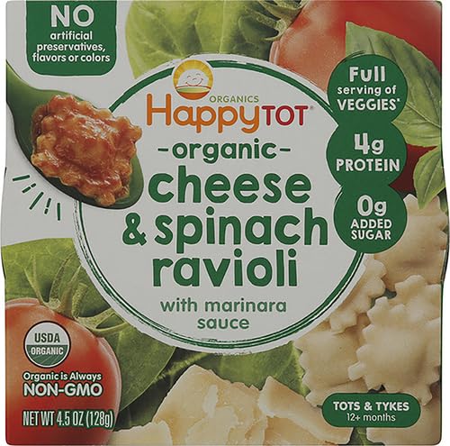 HAPPY TOT ORGANIC RAVIOLI LOVE MY VEGGIES BOWL, 4.5 OZ