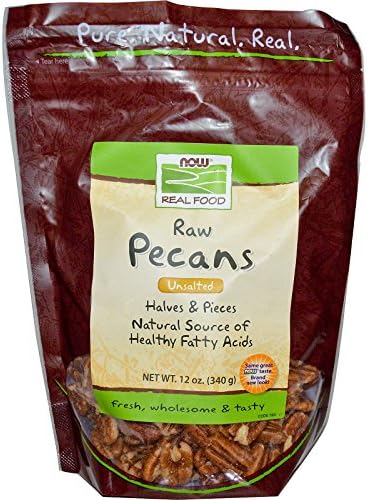 Pecan Halves and Pieces, Raw 12 oz, From NOW Foods