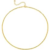 MEVECCO Gold Chain Choker Necklace,14K Gold Plated Dainty Cute Lip Chain Long Necklace Delicate Fashion Choker Necklace Jewelry Gift for Women