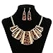 KOREA-JIAEN Coat Chain and Earrings Set Trendy Bohemian Necklace Acrylic Leopard Print Tribe Statement Necklace and Earrings Sets for Women (Leopard Print)