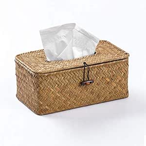 Carrotez Tissue Box Cover, [Verfijnd] Moderne PU Lederen Rechthoekige Tissue Box Houder - Decoratieve Houder/Organizer voor Badkamer Vanity Countertop, Nachtstandaards, Kantoorbureau 9,5 X5 X5