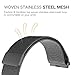 EloBeth Compatible Samsung Galaxy Watch 42mm Bands,20mm Milanese Loop Stainless Steel Mesh Strap Replacement Band Magnetic Clasp for Samsung Galaxy Watch SM-R810/815 /Gear Sport/Suunto 3(Black)