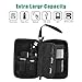 Hard Drive Carrying Case for External Hard Drive | Voice Recorder | Mp3 Player | USB Flash Drive | Earphones, Surfans Portable Digital Accessories Protective Organizer, Black