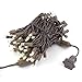 Novelty Lights Warm White LED Christmas String Lights - UL Listed Indoor/Outdoor Light Set w/ 100 Mini Bulbs for Christmas Tree, Patio, Wedding Decor, and More - (Brown Wire, 34' Long)