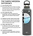 Simple Modern 20oz Ascent Water Bottle - Hydro Vacuum Insulated Tumbler Flask w/Handle Lid - Gray Double Wall Stainless Steel Reusable - Leakproof -Slate