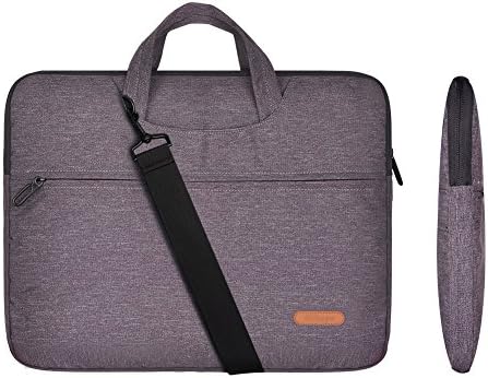 Laptop Briefcase Shoulder Bag 13.3 inch Multi-Functional Messenger Portable Carrying Case Sleeve Cover with Strap for Ultrabook Macbook Pro Air Chromebook Notebook Tablet(Grey) by Hihopo