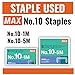 MAX MAX-HD-10FL Flat-Clinch Light Effort Stapler White