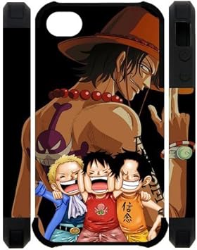 Amazon Iphone 4 4sケース トップ漫画onepieceケース 火拳のエース ルフィ サボ三兄弟カバー ソフトジャケット ウェアラブルカメラ用ケース 通販
