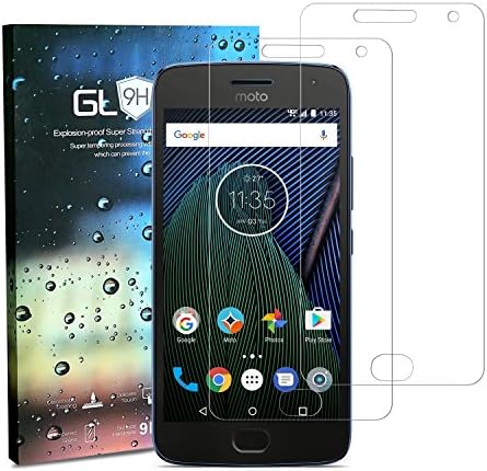 [2 Pack] Zeesa Moto G5 Plus Screen Protector, Tempered Glass Screen Protector for Motorola Moto G5 Plus - [2.5D] [9H Hardness] [Premium Clarity] [Anti- Scratch] [Bubble-Free Installation]