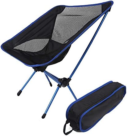 Fredhome Ultralight Folding Camping Chair with Carry Storage Bag- Lightweight Heavy Duty Aluminum Construction, Great for Outdoor Camping Picnic Hiking Fishing BBQ Beach Patio (Dark Blue)