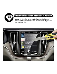 2018 Volvo XC60 Sensus Sistema de navegación Protector de pantalla para la navegación del automóvil, RUIYA HD Clear TEMPERED GLASS Película protectora para tablero de vehículos