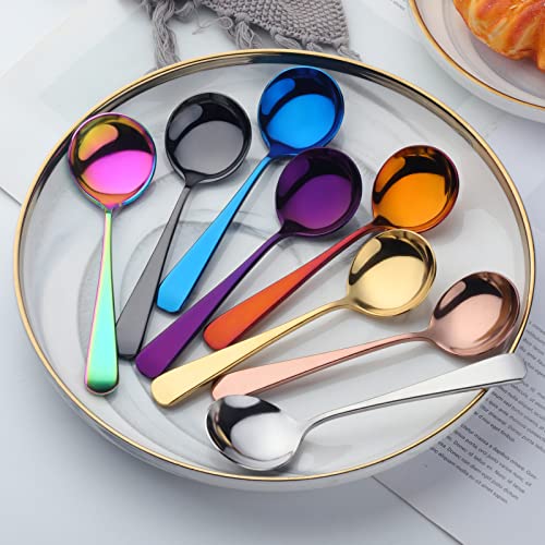 8Piece Soup Bouillon Cereal Spoon TUPMFG Stainless Steel Silverware