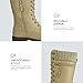 DailyShoes Women's Combat Style up Ankle Bootie Quilted Military Knit Credit Card Knife Money Wallet Pocket Boots