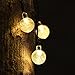 LOENDE Christmas Lights Globe String Lights Waterproof Outdoor String Lights Warm White 8 Mode Solar Powered String Lights for Christmas Wedding Camping Lawn Garden Bedroom Party Patio Decor