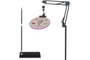 YUNHAN Embroidery Hoop Holder Lap Stand- Cross Stitch Holder Stand Metal Hand Embroidery Holder Stand Adjust Hand Embroidery Stand Lap Suitable for Embroidery Hoops (Black)