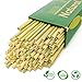 100% Organic Grass Straws Drinking - Pack of 100 Natural Eco Friendly Biodegradable Drinking Straws - Disposable, Safer, Healthier Than Reusable Bamboo Straws Reusable, Paper, Wheat, Plastic Straws
