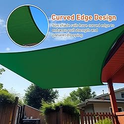 Artpuch Sun Shade Sail Canopy 8'x10' Dark Green