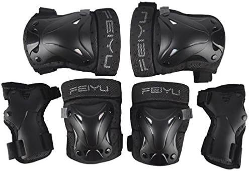 Likeluk 6Pcs Protective Gear Set Knee Wrist and Elbow Pad Set Unisex design for Skateboard,Biking, Riding, Cycling and Multi Sports, Scooter, Bicycle, Rollerblades - Adult Kids