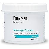 BodyMed Formulations Massage Cream, 4 oz. &ndash; Fragrance-Free, All-Natural Cream for Massage Therapy &ndash; Leaping Bunny Certified &ndash; with Arnica Extract &amp; Jojoba &ndash; Non-Staining, &amp; Paraben Free